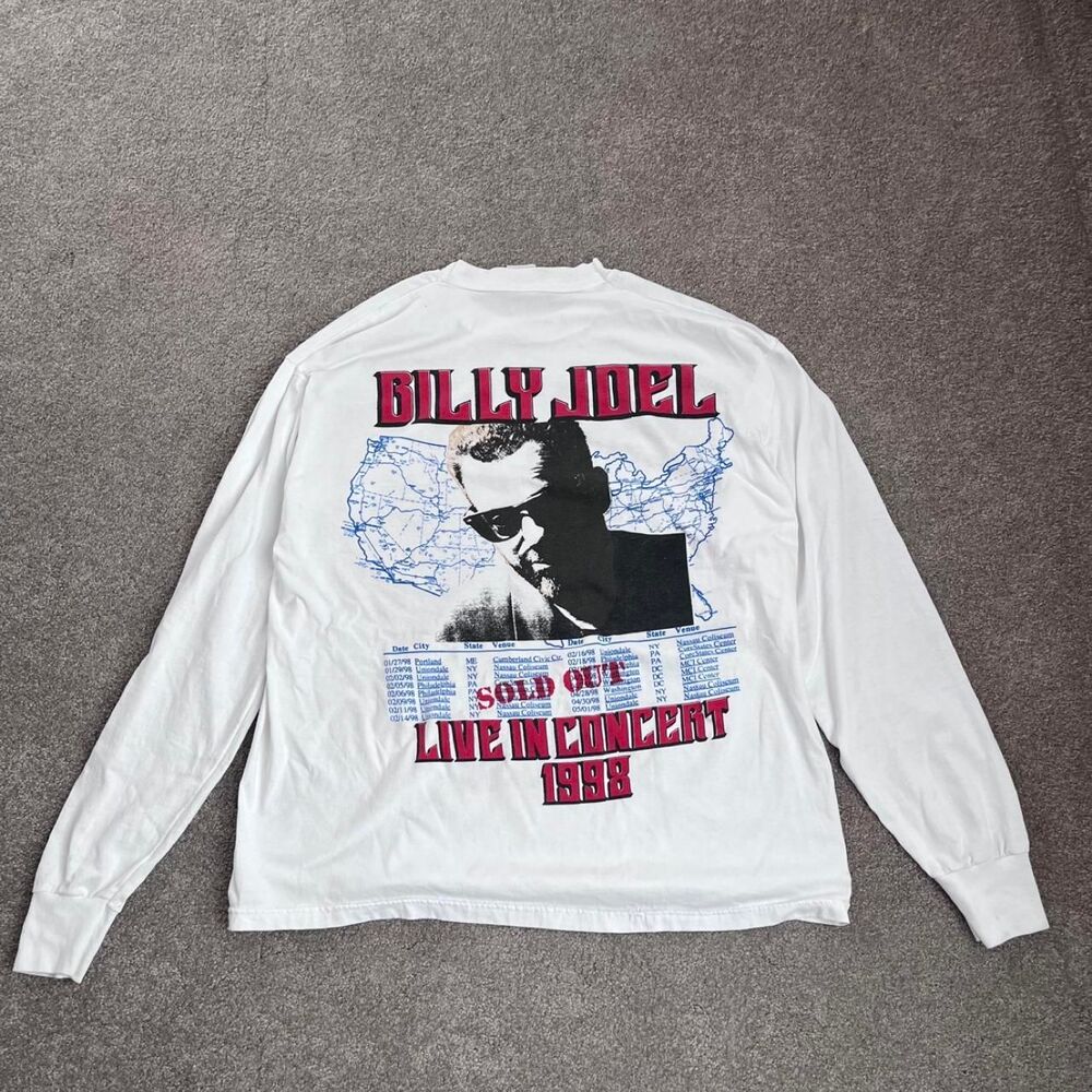 90s Billy Joel 1998 Tour Long Sleeve Men's Shirt
